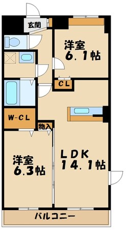 グランツ・フィオーレの物件間取画像